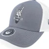 Trucker-Bearded Man Bearded Rock Sign Scull Grey/White Trucker -