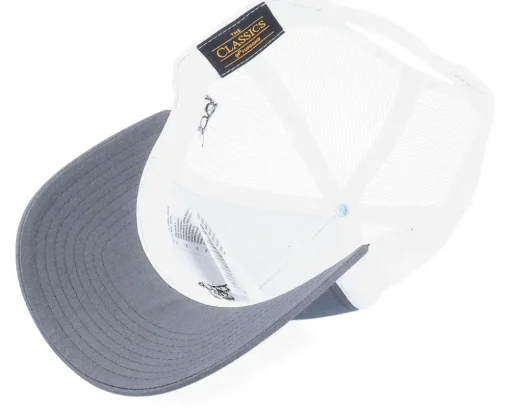Trucker-Bearded Man Bearded Rock Sign Scull Grey/White Trucker -