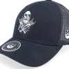 Trucker-Bearded Man Bearded Rockstar Scull Black Trucker -