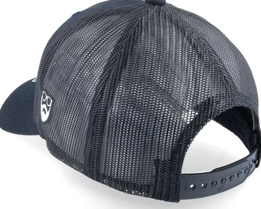 Trucker-Bearded Man Bearded Rockstar Scull Black Trucker -