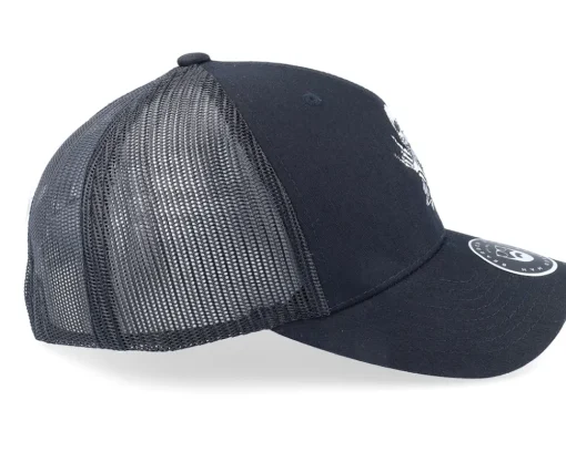 Trucker-Bearded Man Bearded Rockstar Scull Black Trucker -