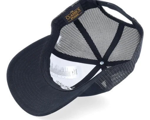 Trucker-Bearded Man Bearded Rockstar Scull Black Trucker -