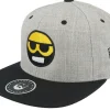Snapback-Bearded Man Bearded Smiley Grey/Black Snapback -