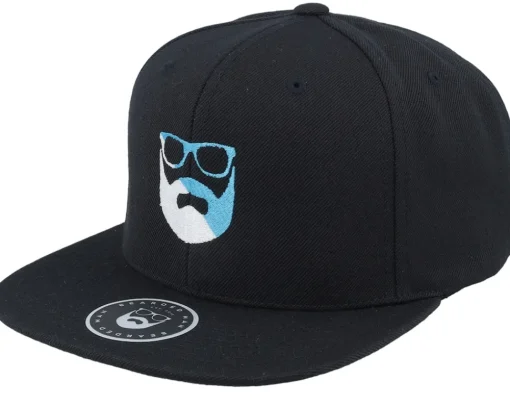 Snapback-Bearded Man Beardheart Black Snapback -
