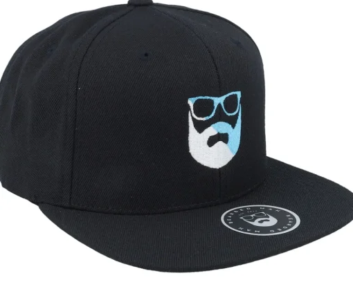 Snapback-Bearded Man Beardheart Black Snapback -