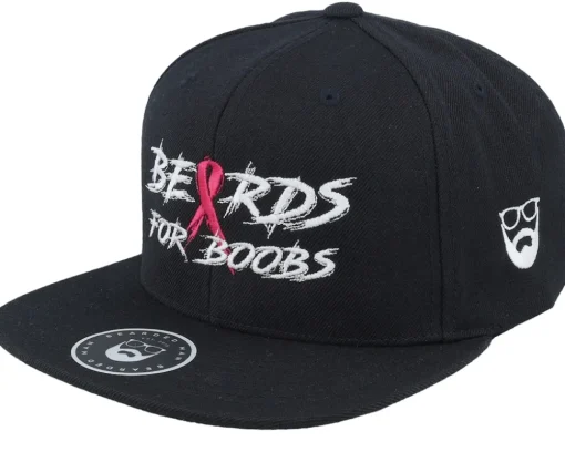 Snapback-Bearded Man Beards For Boobs Black Snapback -