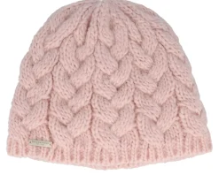 Traditional Beanies-Seeberger Beautiful Cabl knit Beanie - Pink