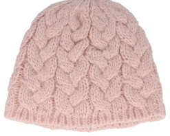 Traditional Beanies-Seeberger Beautiful Cabl knit Beanie - Pink