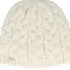 Knitted Beanies-Seeberger Beautiful Cabl Off Knit Beanie - White