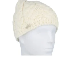 Knitted Beanies-Seeberger Beautiful Cabl Off Knit Beanie - White
