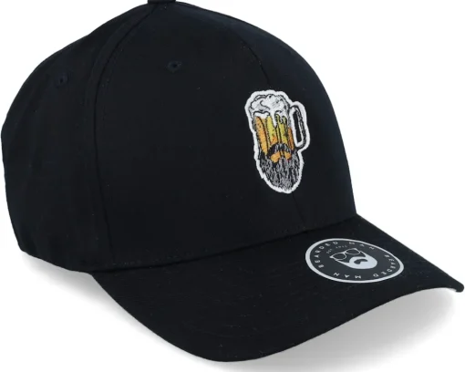 Best Bearded Man Beer Man Logo Black Flexfit -