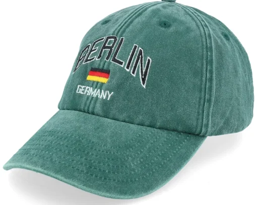 Dad Cap-Iconic Berlin Germany Washed Dad Cap - Green