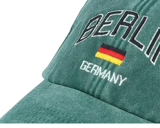 Dad Cap-Iconic Berlin Germany Washed Dad Cap - Green
