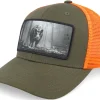 Clearance Hunter Big Boar Wide Mash/Fluorescent Orange Trucker - Green