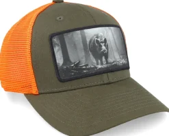 Clearance Hunter Big Boar Wide Mash/Fluorescent Orange Trucker - Green