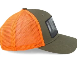 Clearance Hunter Big Boar Wide Mash/Fluorescent Orange Trucker - Green