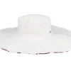 Sun Hat-Seeberger Big Floppy With Flower Print White-Fire Sun Hat -