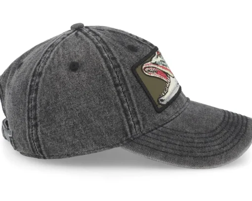 Discount Skillfish Big Pike 382 Snow Washed Black Denim Dad Cap -