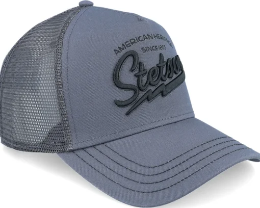 Trucker-Stetson Big Size American Heritage Classic Charcoal A-Frame Trucker -