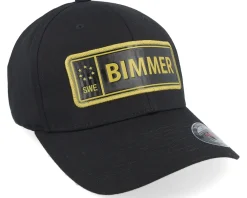 Clearance Iconic Bimmer Gold License Plate Black Flexfit -