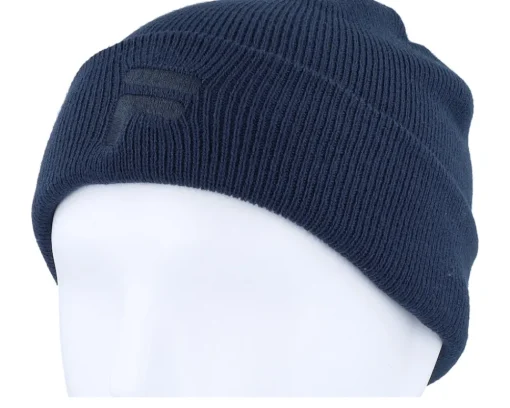 Cuff Beanies-Fila Bismil Tonal F Beanie Black Iris Cuff - Blue