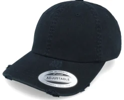 Sale Yupoong Black Destroyed Dad Cap -