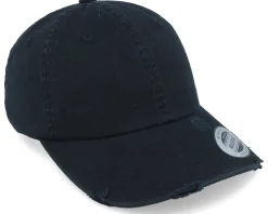 Sale Yupoong Black Destroyed Dad Cap -