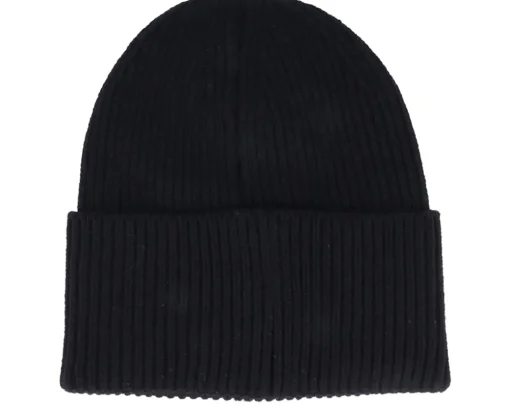 Organic Beanies-Beechfield Oversized Cuff Blank Beanie - Black