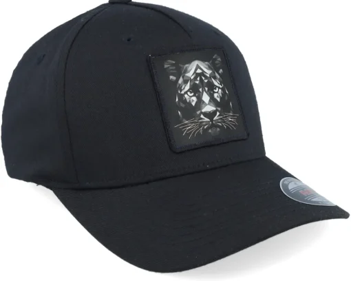 Adjustable-Origami Black Panther Low Poly Art Black A-frame Flexfit -