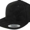 Snapback-Yupoong Suede Snapback - Black