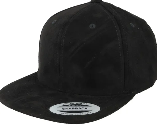 Snapback-Yupoong Suede Snapback - Black