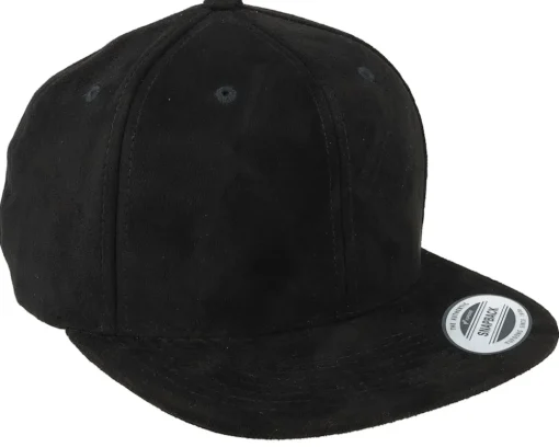 Snapback-Yupoong Suede Snapback - Black