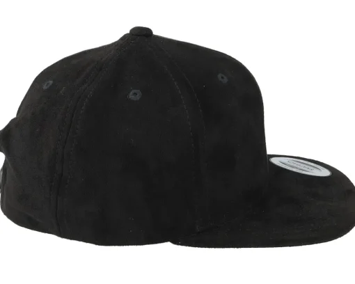 Snapback-Yupoong Suede Snapback - Black