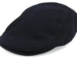 Flat Caps-Beechfield Black Vintage Flat Cap -