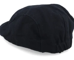 Flat Caps-Beechfield Black Vintage Flat Cap -