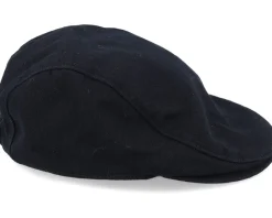 Flat Caps-Beechfield Black Vintage Flat Cap -
