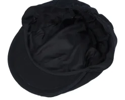 Flat Caps-Beechfield Black Vintage Flat Cap -