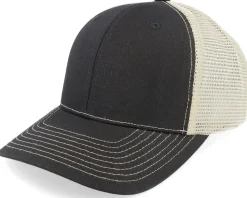 Blanks-Equip /Golden Stone Contrast Stitch Trucker - Black