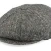 Flat Caps-Jaxon & James Blackheath Speckled Marl Newsboy Black Flat Cap -