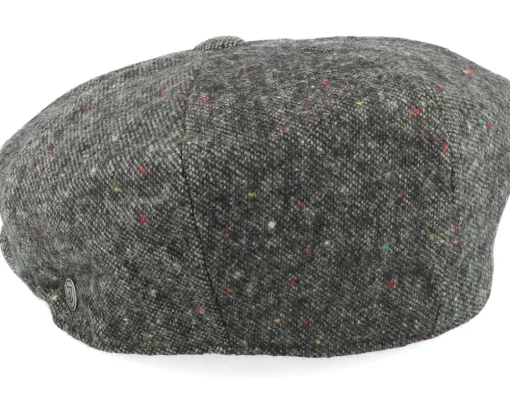 Flat Caps-Jaxon & James Blackheath Speckled Marl Newsboy Black Flat Cap -