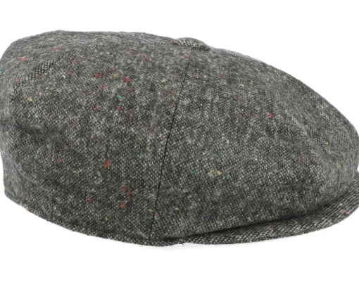 Flat Caps-Jaxon & James Blackheath Speckled Marl Newsboy Black Flat Cap -