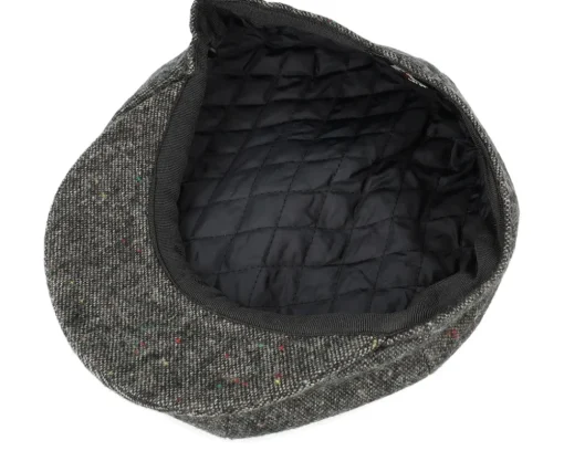 Flat Caps-Jaxon & James Blackheath Speckled Marl Newsboy Black Flat Cap -