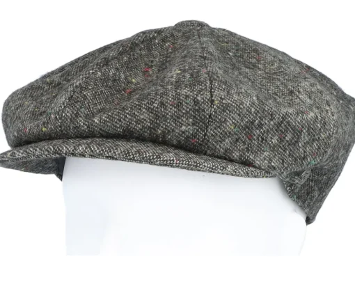 Flat Caps-Jaxon & James Blackheath Speckled Marl Newsboy Black Flat Cap -