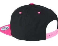 Blanks-Yupoong /Neon Pink Snapback - Black