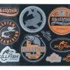 Hot Skillfish Black/Orange/Brushed Alumiunium Stickers -