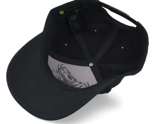 Adjustable-John Deere Blackout Full Twill Black Adjustable -