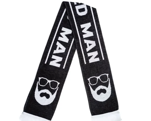 Discount Bearded Man Black/White Scarf -