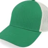 Clearance American Needle Blank Brush Twill Valin Dnr Ivory/Emerald A-Frame Trucker - Green