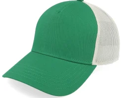 Clearance American Needle Blank Brush Twill Valin Dnr Ivory/Emerald A-Frame Trucker - Green