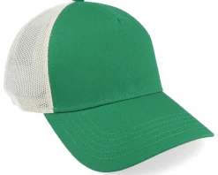 Clearance American Needle Blank Brush Twill Valin Dnr Ivory/Emerald A-Frame Trucker - Green